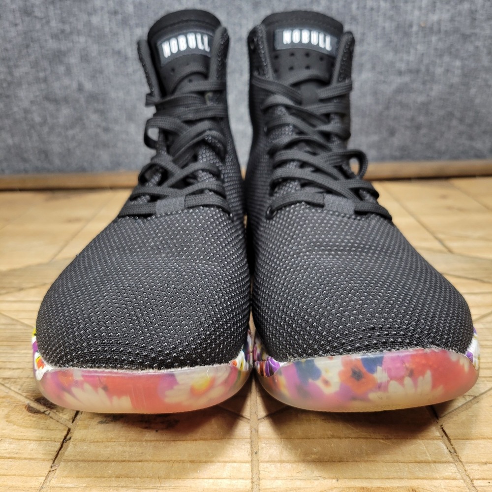 NOBULL Outwork High-Top Trainer Black Daisy Floral Men's Size 10 Rare CrossFit - Picture 4 of 13